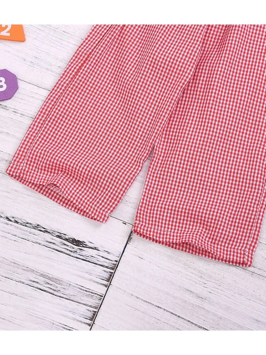 Stylish Plaid Baby Girl Tank Jumpsuit Overall