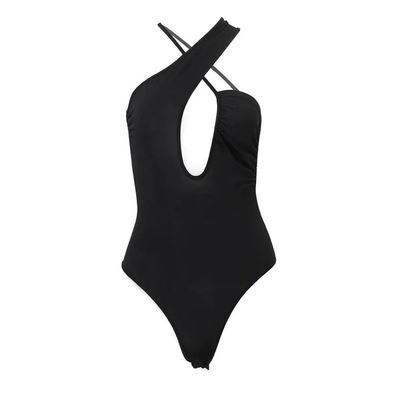 TAVIMART  -  Women's Black Gothic Jumpsuits Vintage Hollow Out Playsuits Harajuku Skinny Rompers Streetwear Slim Overalls Emo Clothes Summer