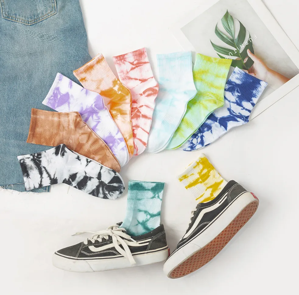 TikSocks|Fun Socks-Tie Dye Cotton Socks Caramel