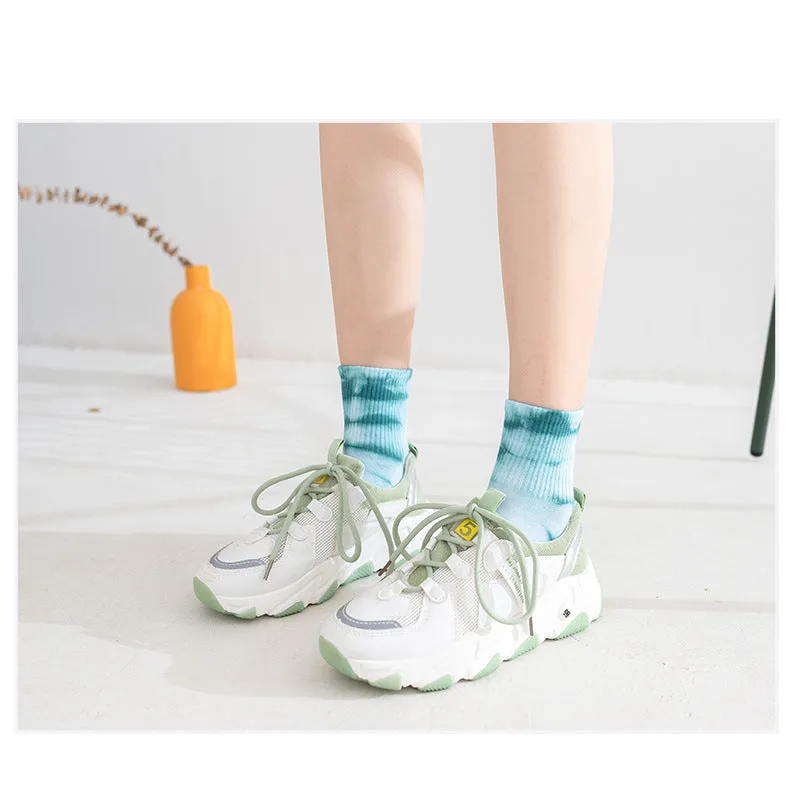 TikSocks|Fun Socks-Tie Dye Cotton Socks Caramel