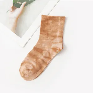 TikSocks|Fun Socks-Tie Dye Cotton Socks Caramel