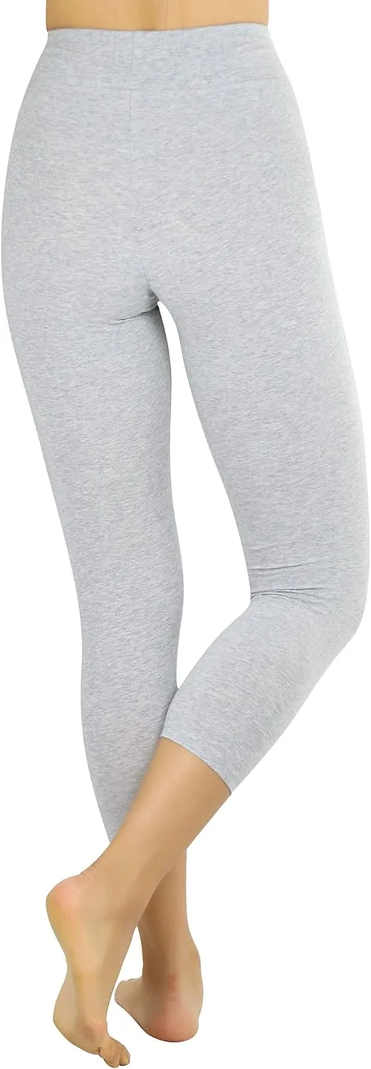 ToBeInStyle Women's Cotton-Spandex Capri Leggings