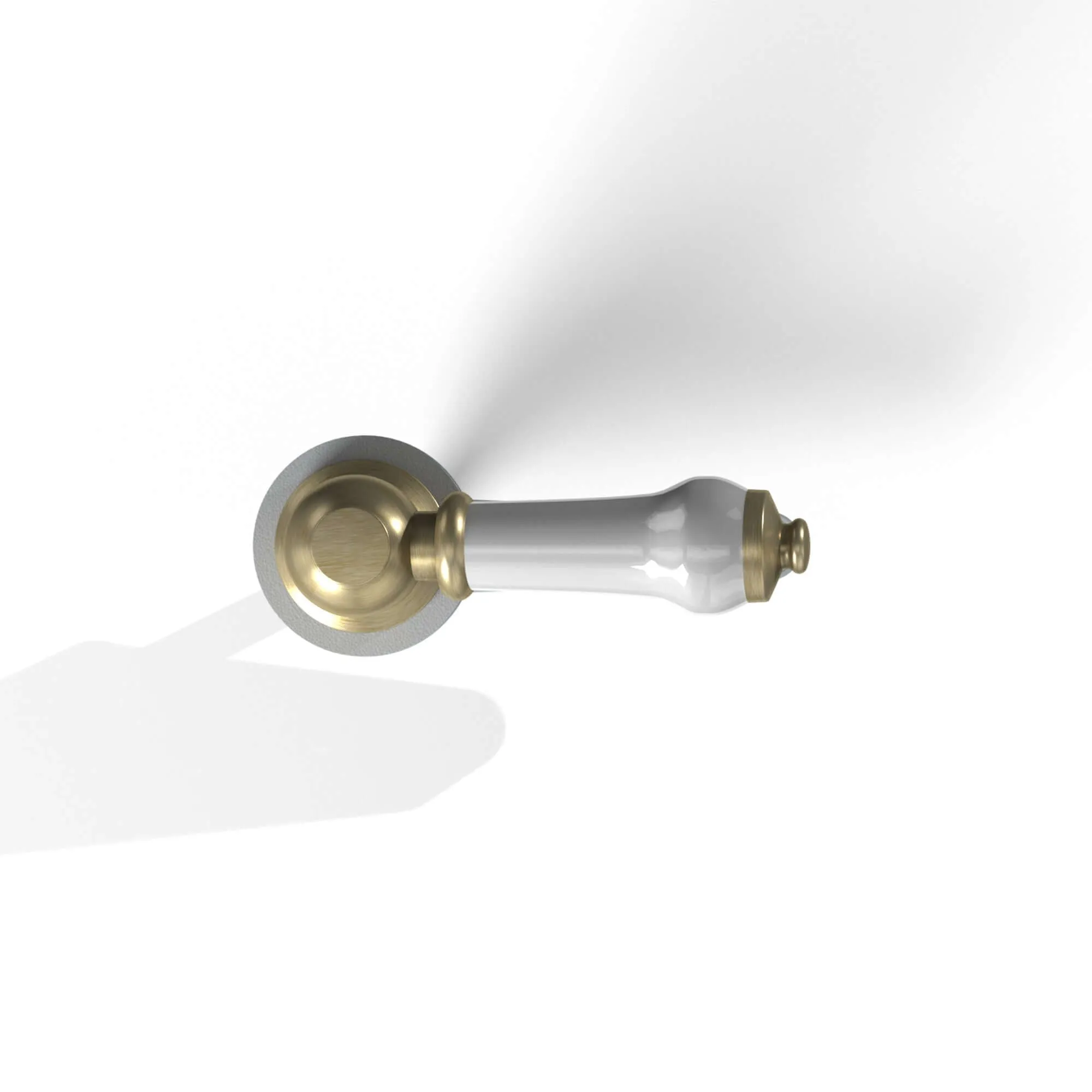 Toilet lever traditional ceramic - antique brass
