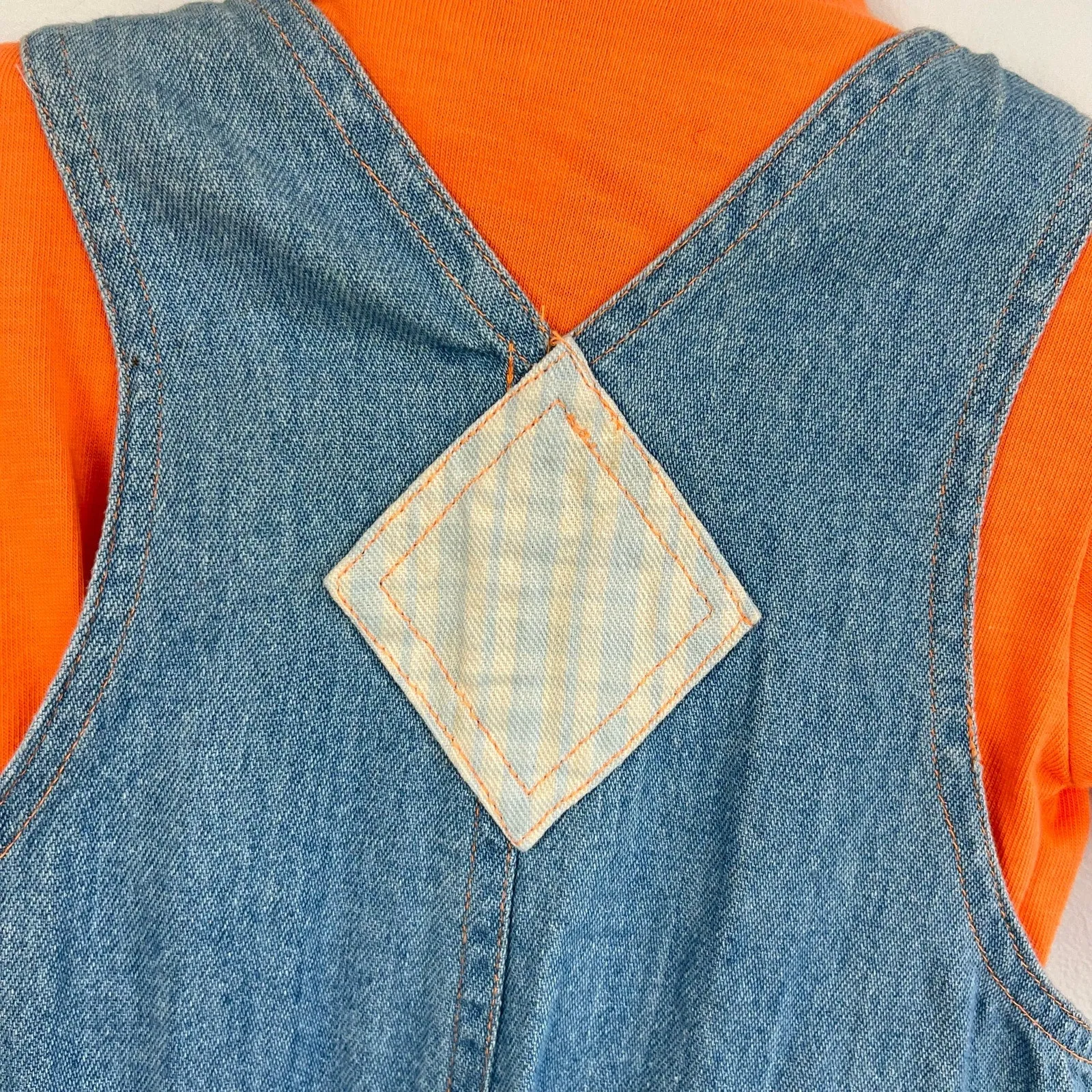 Vintage B2 Beluga Boyswear Orange Blue Shortall Set 3-6 Months NWT