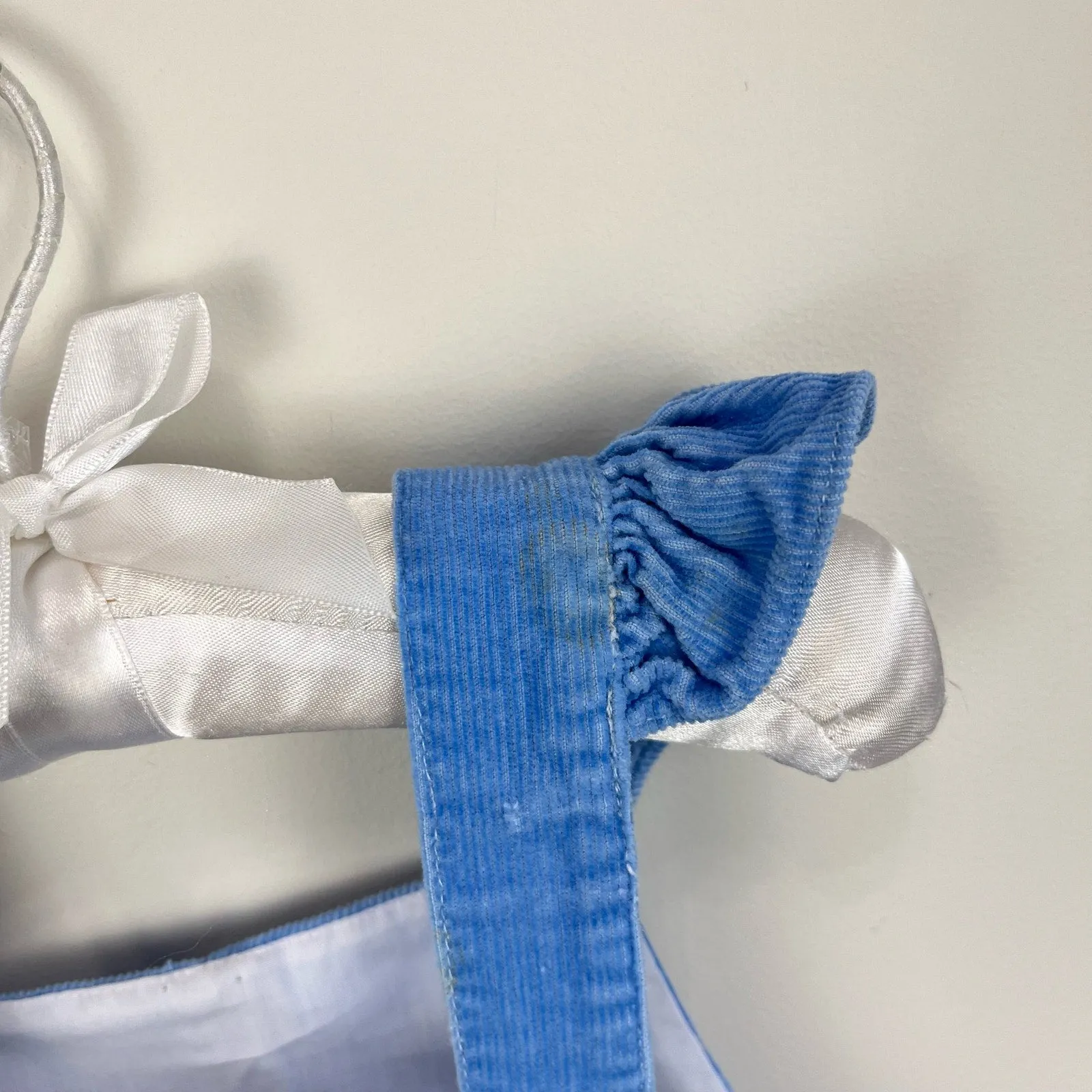 Vintage Blue Corduroy Applique Overalls 24 Months