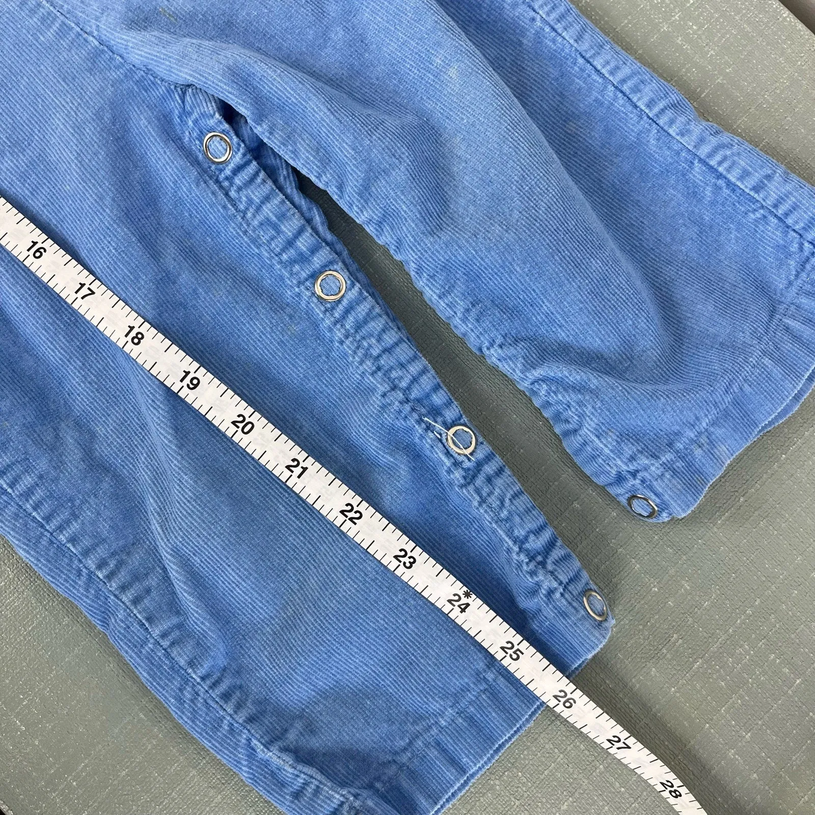 Vintage Blue Corduroy Applique Overalls 24 Months