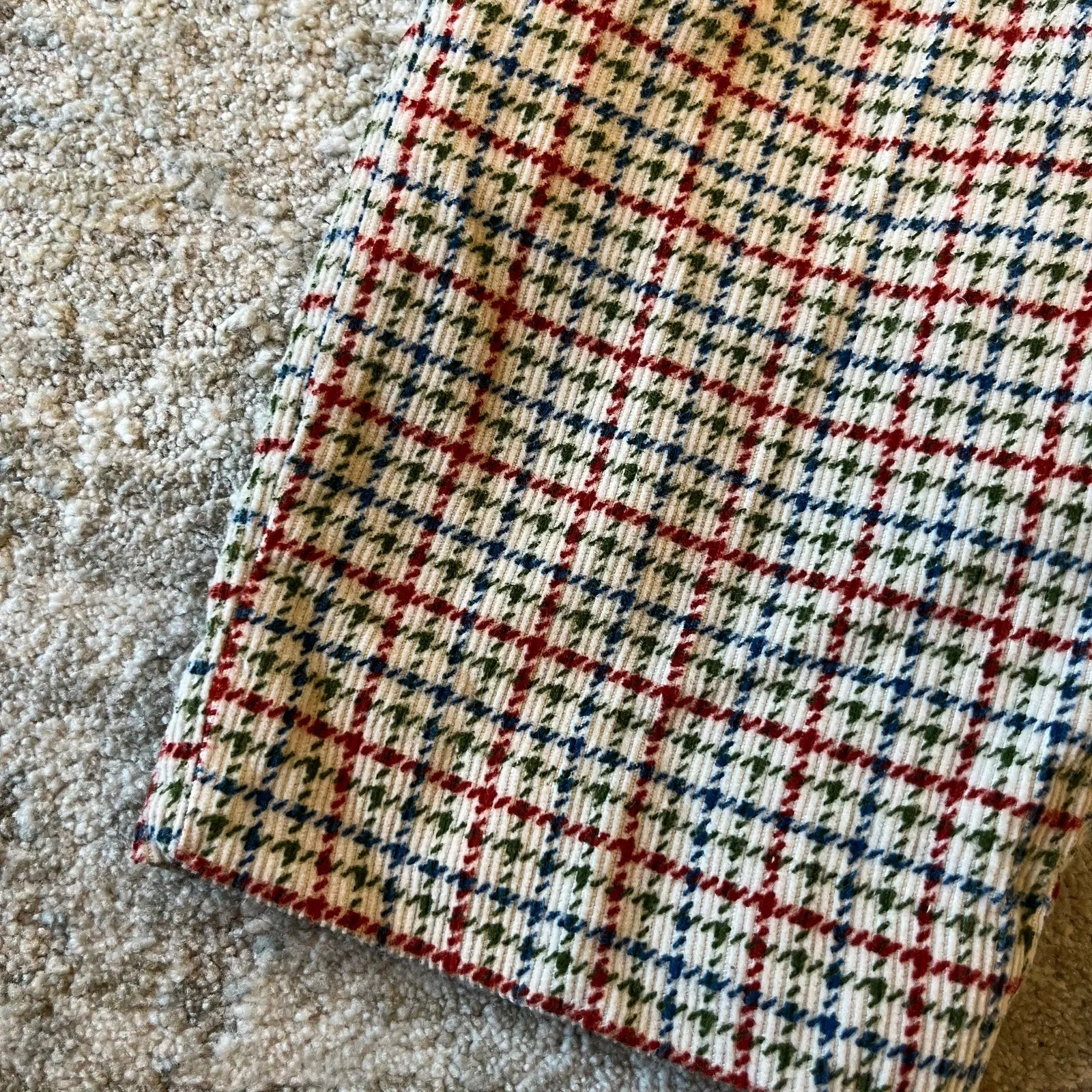 Vintage Healthtex Houndstooth Plaid Corduroy Overalls 5T