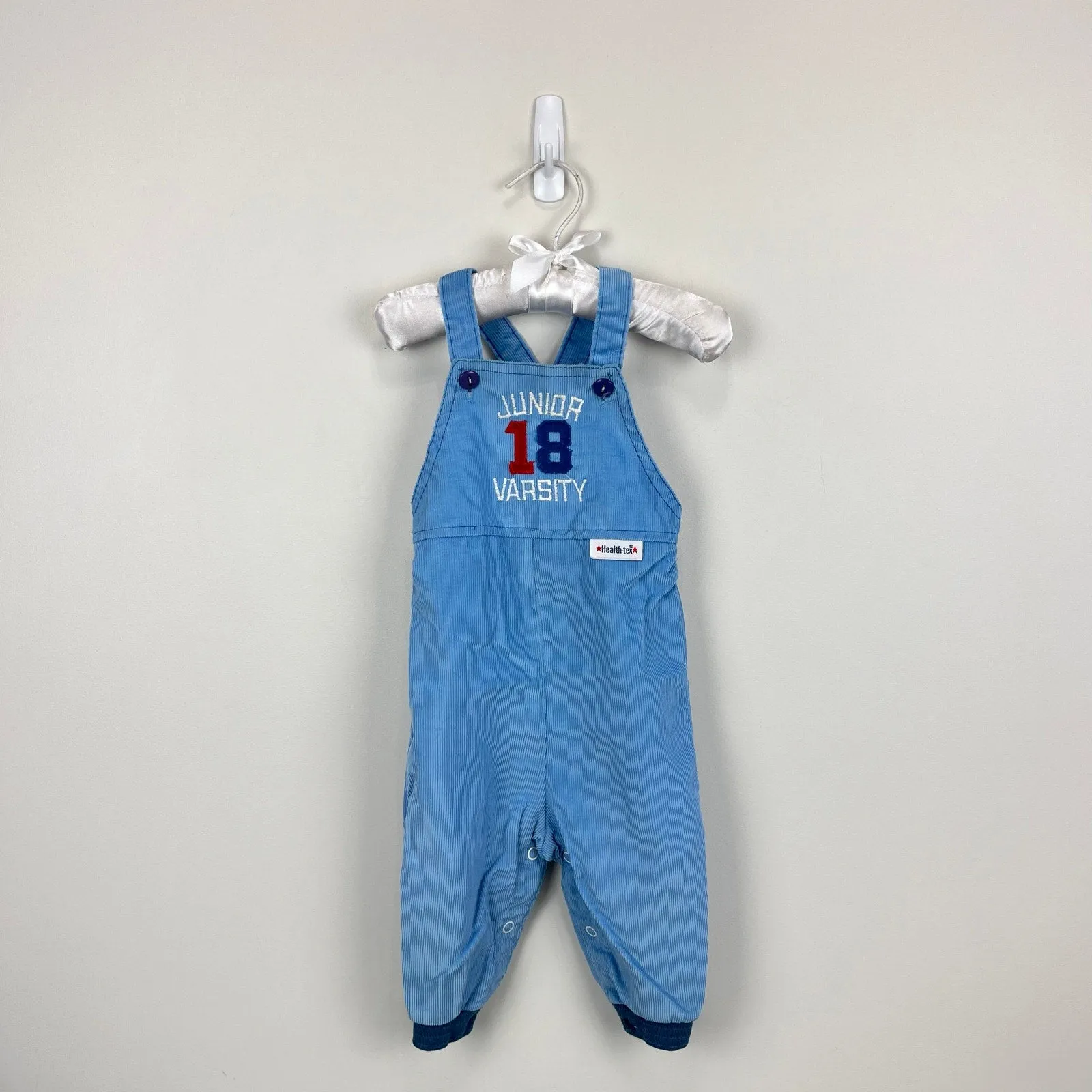 Vintage Healthtex Junior Varsity Blue Corduroy Overalls 9 Months USA