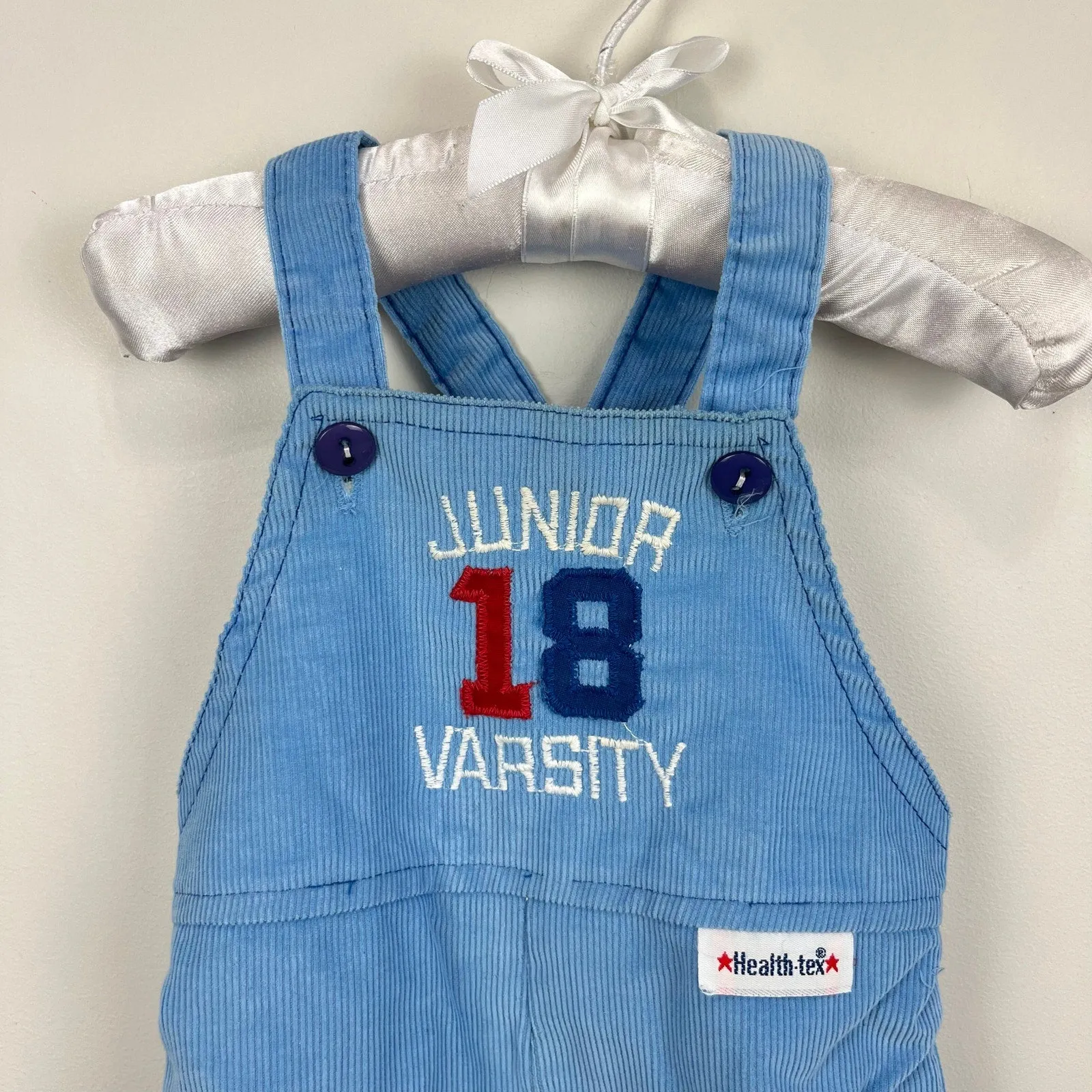 Vintage Healthtex Junior Varsity Blue Corduroy Overalls 9 Months USA