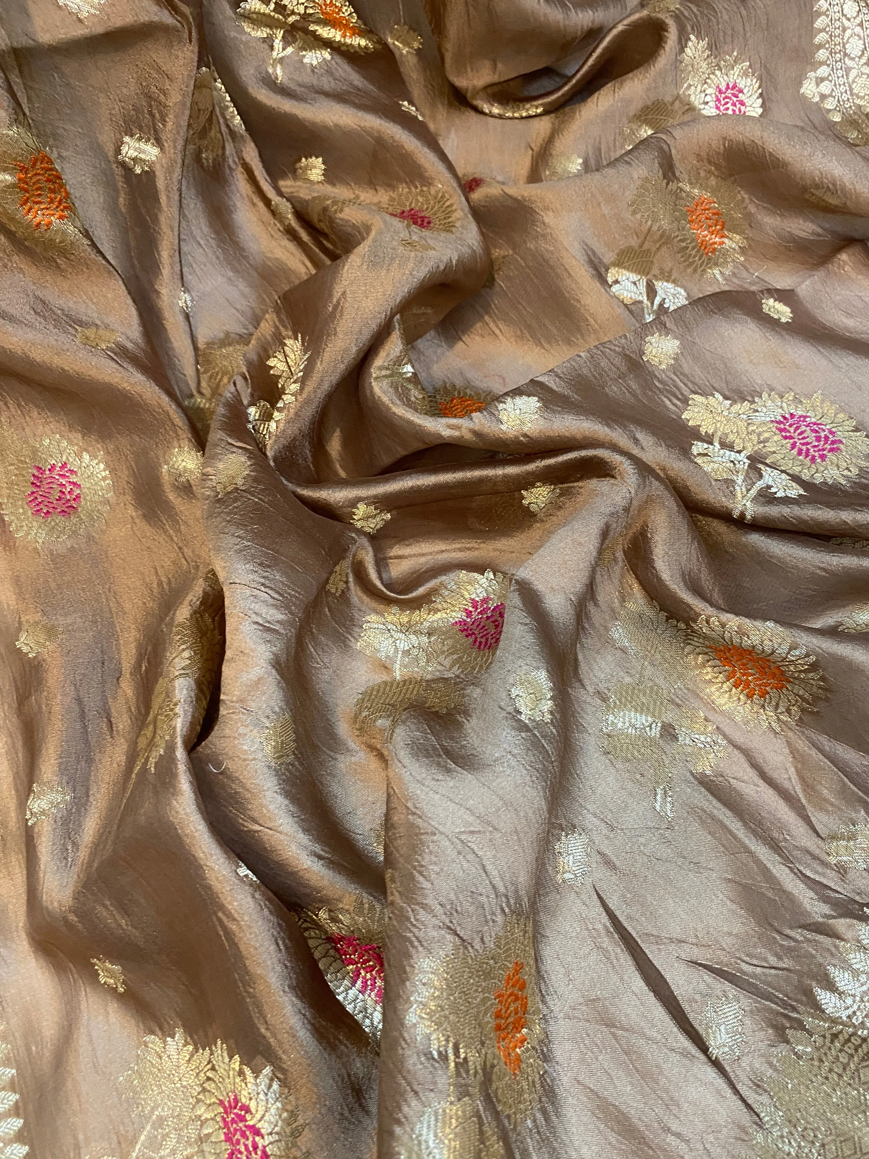 Warm Elegance: The Coffee Brown Banarasi Saree