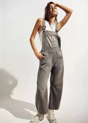 We Free Good Luck Barrel Overalls | Archive Grey