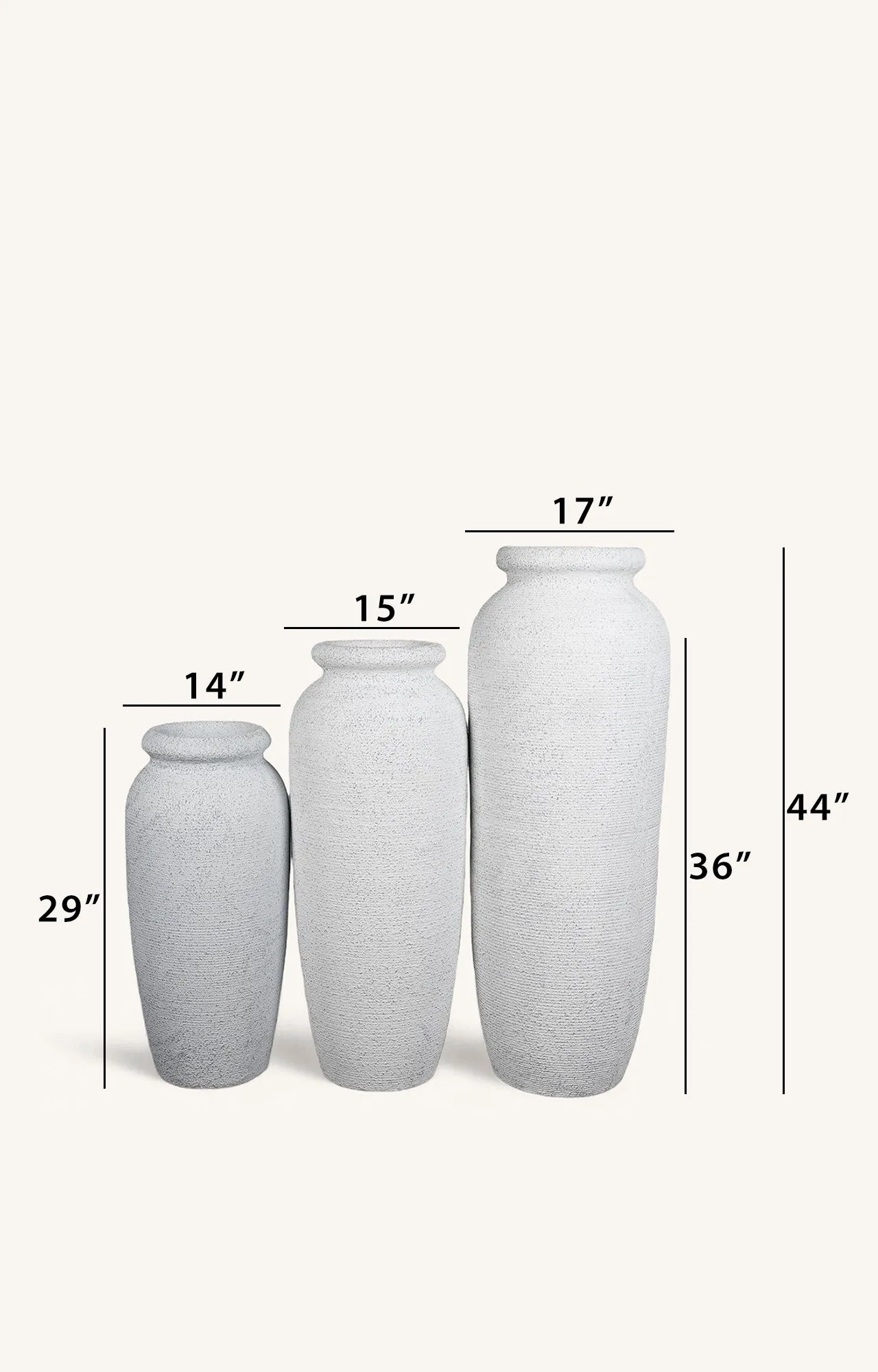 Whisper White  Planter Set