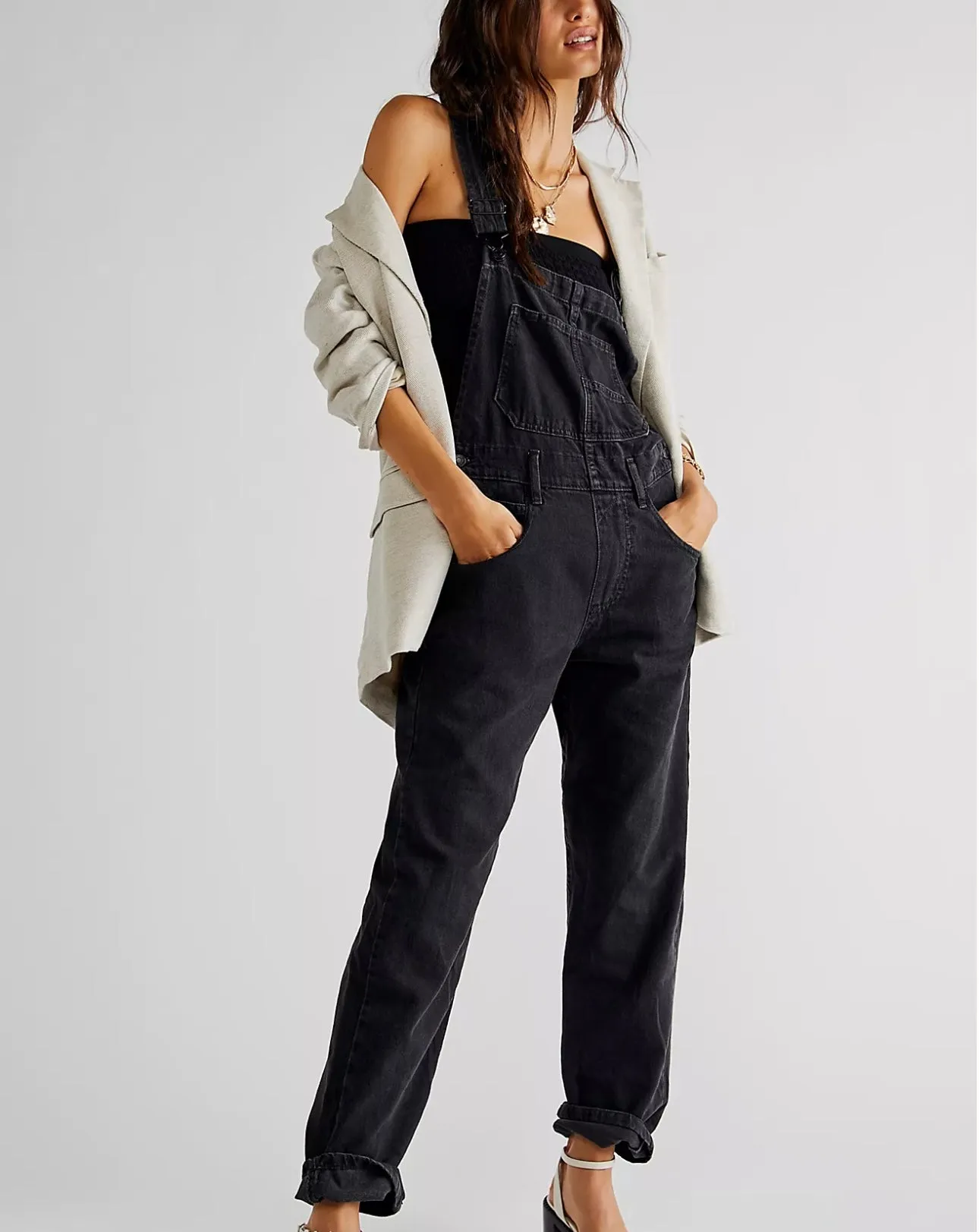 Ziggy Denim Overalls- Mineral Black