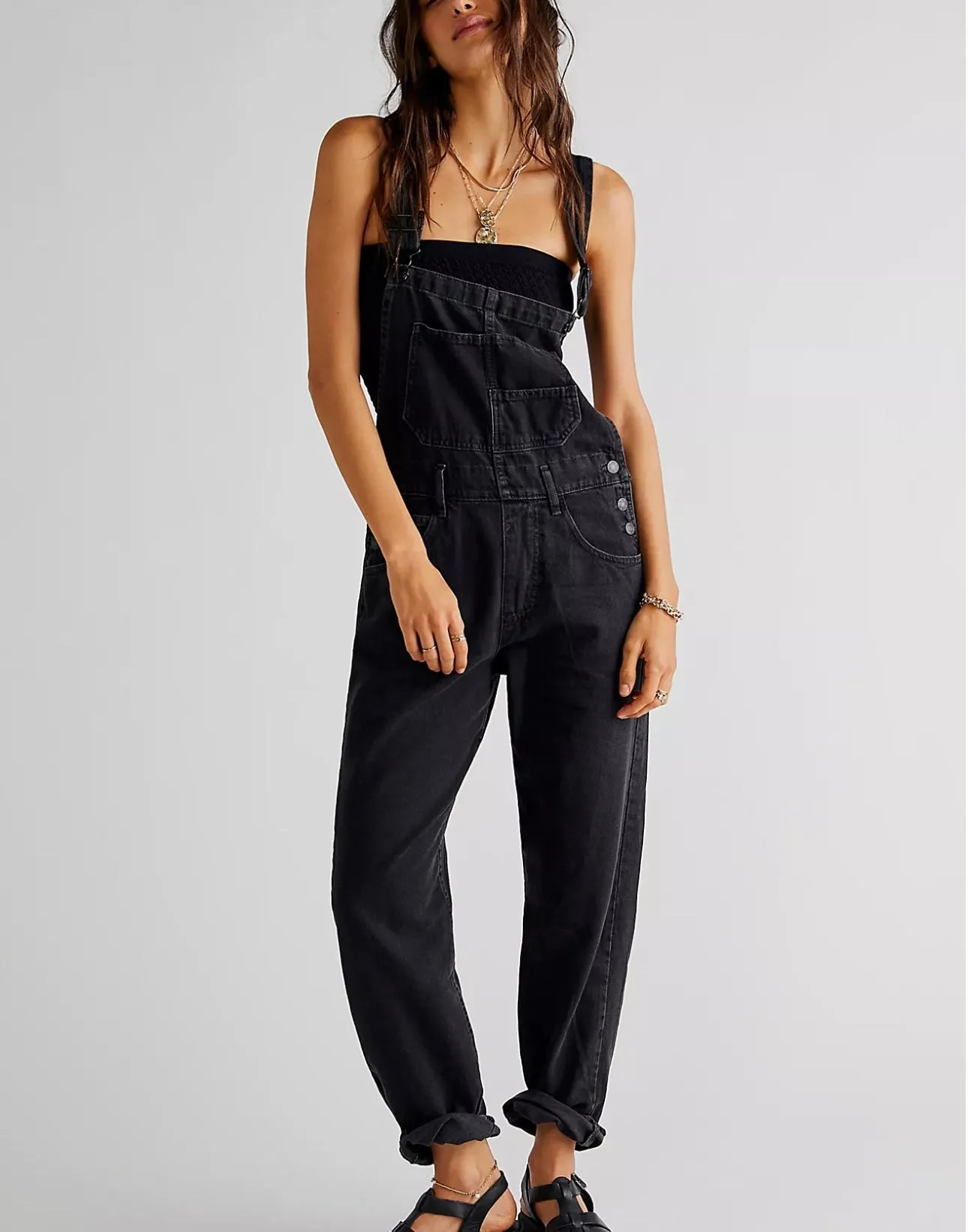 Ziggy Denim Overalls- Mineral Black